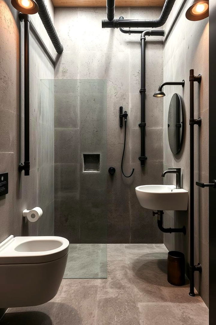 Industrial Edge Bathroom - 22 Boy Bathroom Ideas