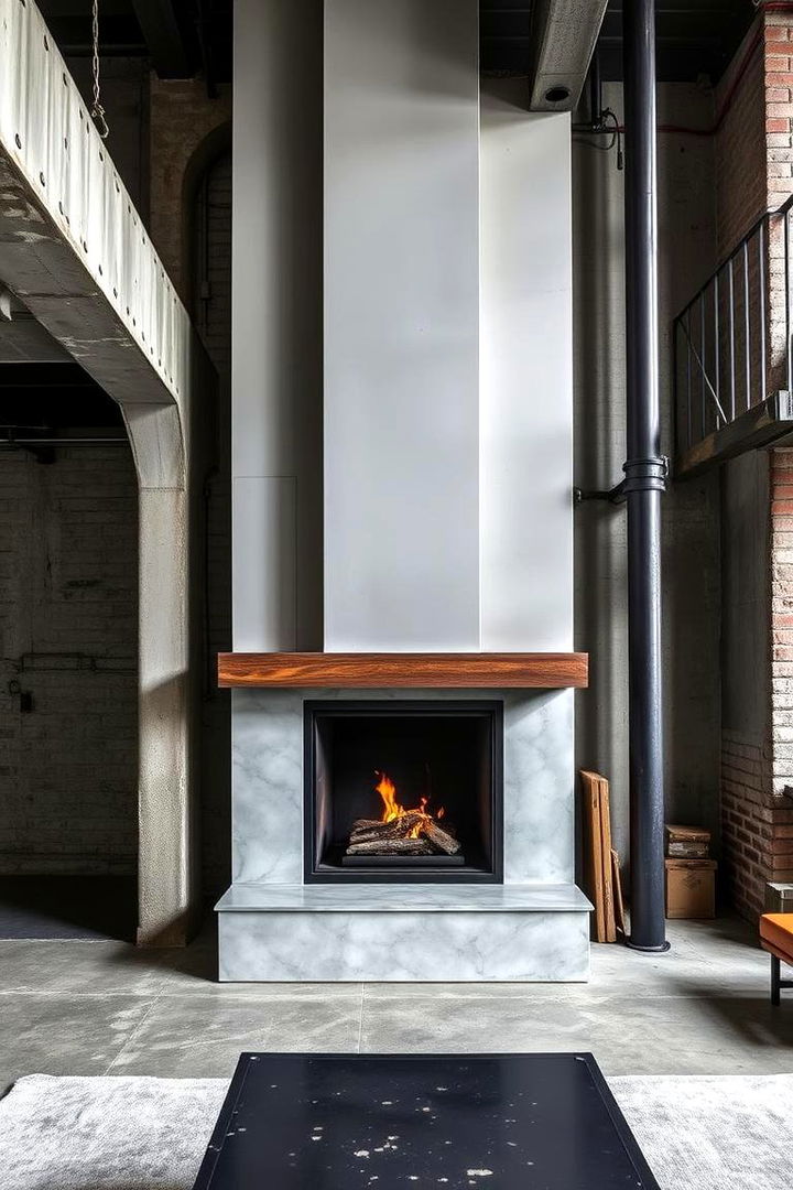 Industrial Edge Black and White Aesthetics - 22 Black and White Fireplace Ideas