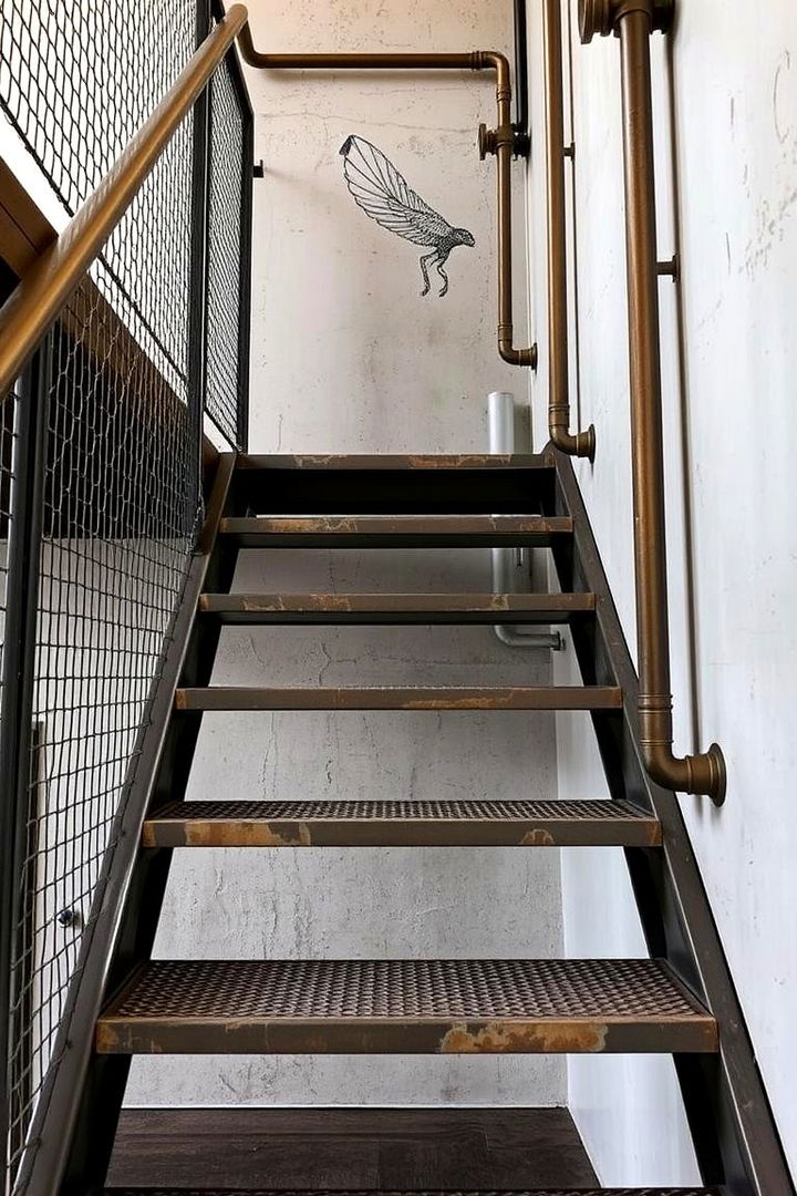 Industrial Edge Fixtures - 22 Staircase Lighting Ideas