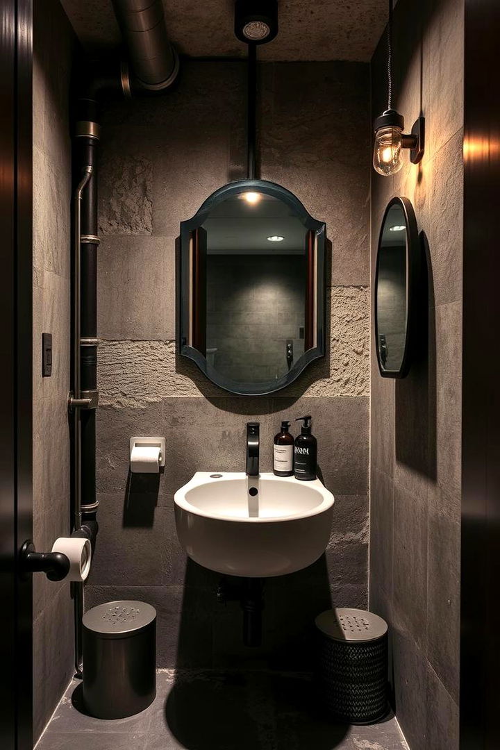 Industrial Edge Style - 22 Powder Room Ideas