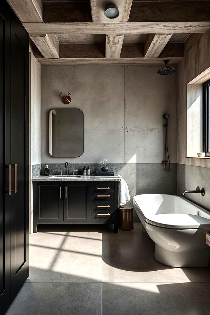 Industrial Edge Style - 22 bathroom with black cabinets ideas