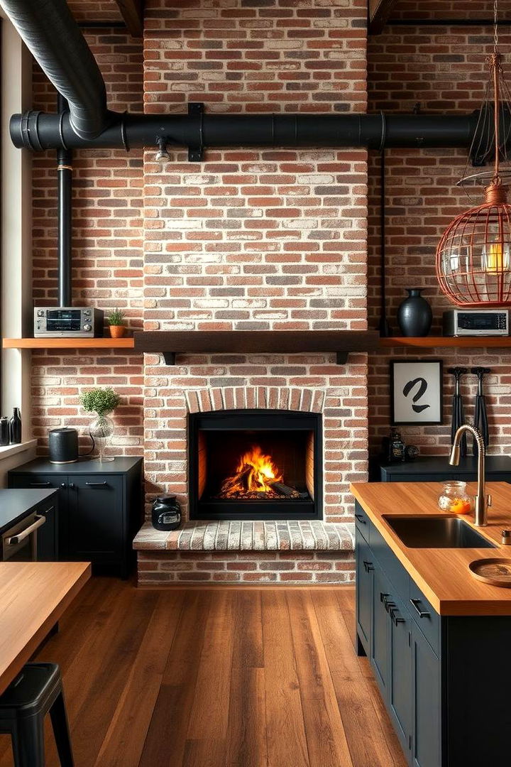 Industrial Edge in Kitchens - 22 Kitchens With Fireplaces