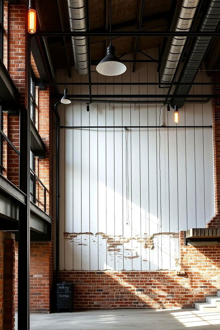 Industrial Edge with Shiplap Elements - 22 Shiplap Wall Ideas