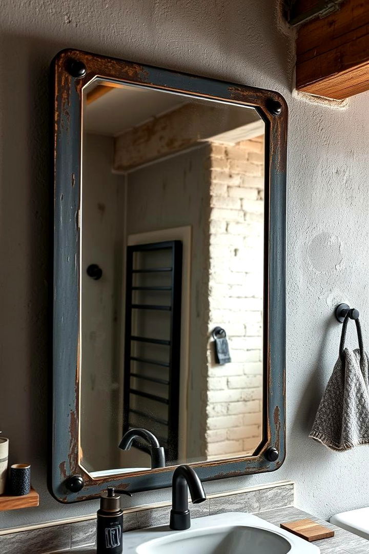 Industrial Edge - 22 Bathroom Mirror Ideas