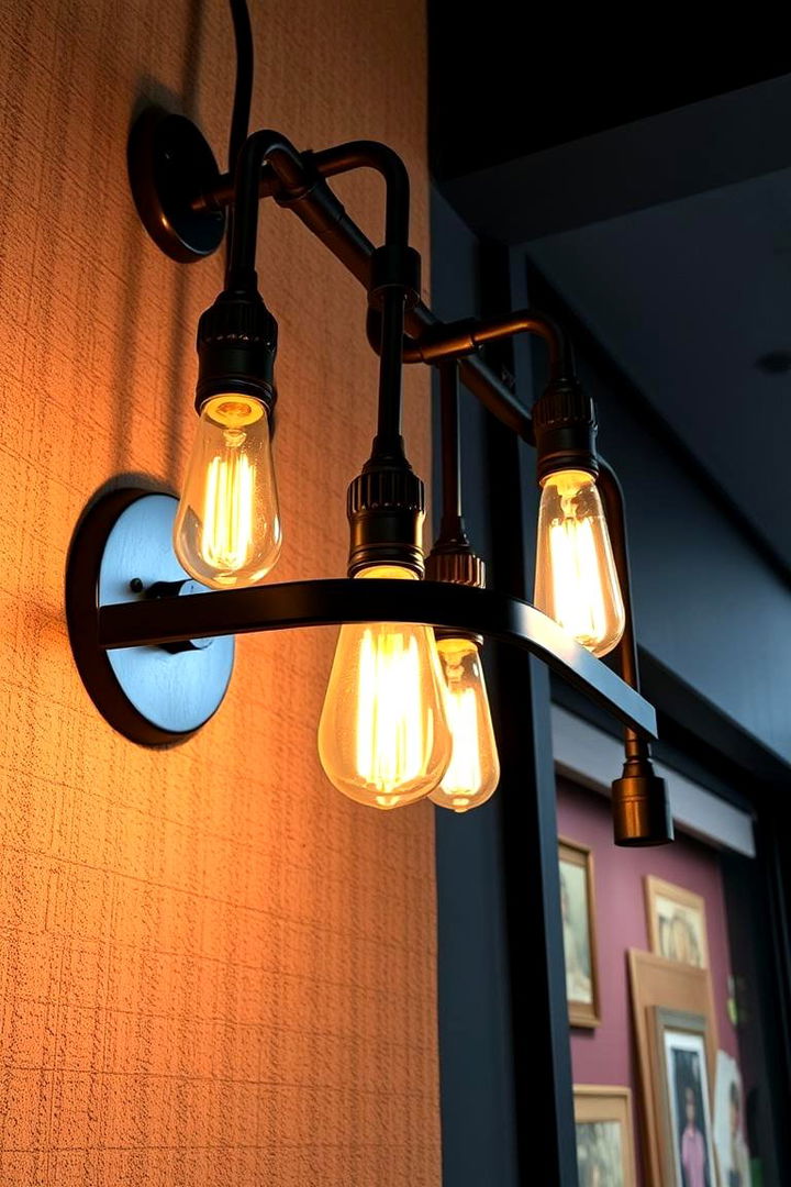 Industrial Edison Bulb Accents - 22 Living Room Wall Lighting Ideas