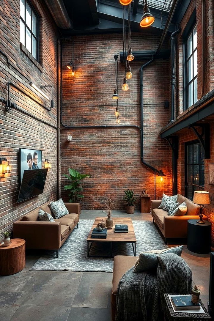 Industrial Element Fusion - 22 Sunken Living Room Ideas