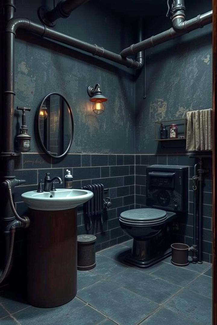 Industrial Gothic Fusion - 22 Gothic Bathroom Ideas