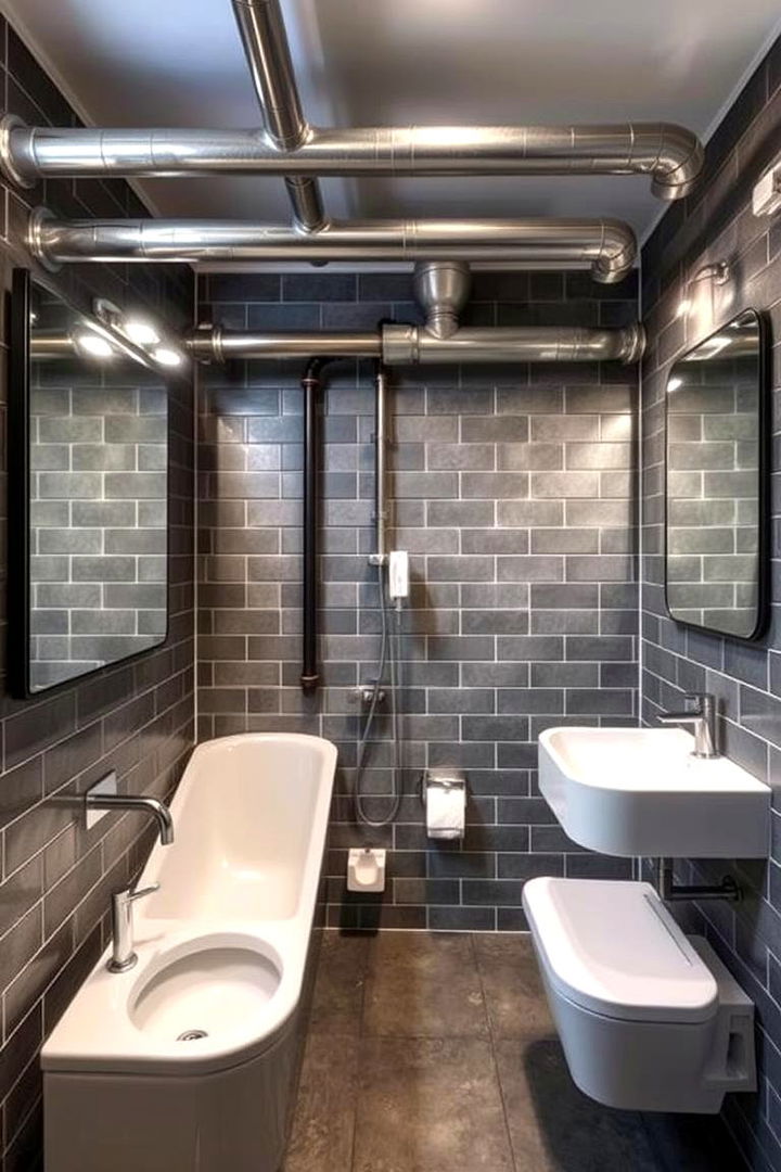 Industrial Inspired Decor - 22 Grey and White Bathroom Ideas