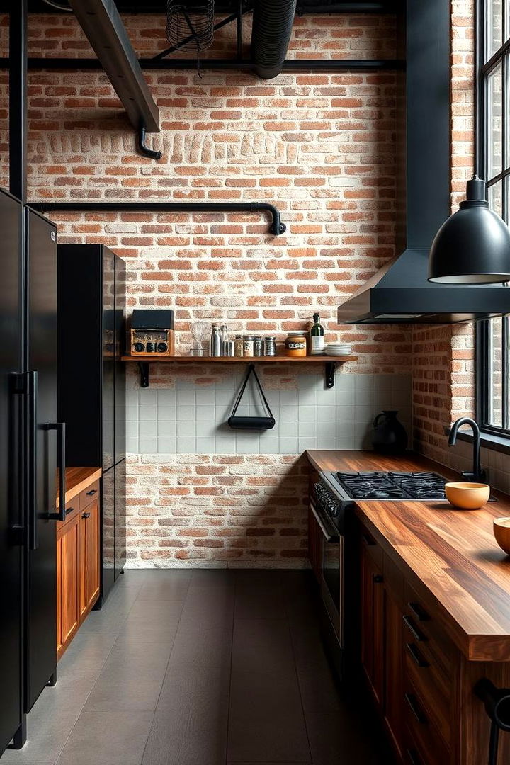 Industrial Kitchen Edge - 22 Black and Brown Interior Design Ideas