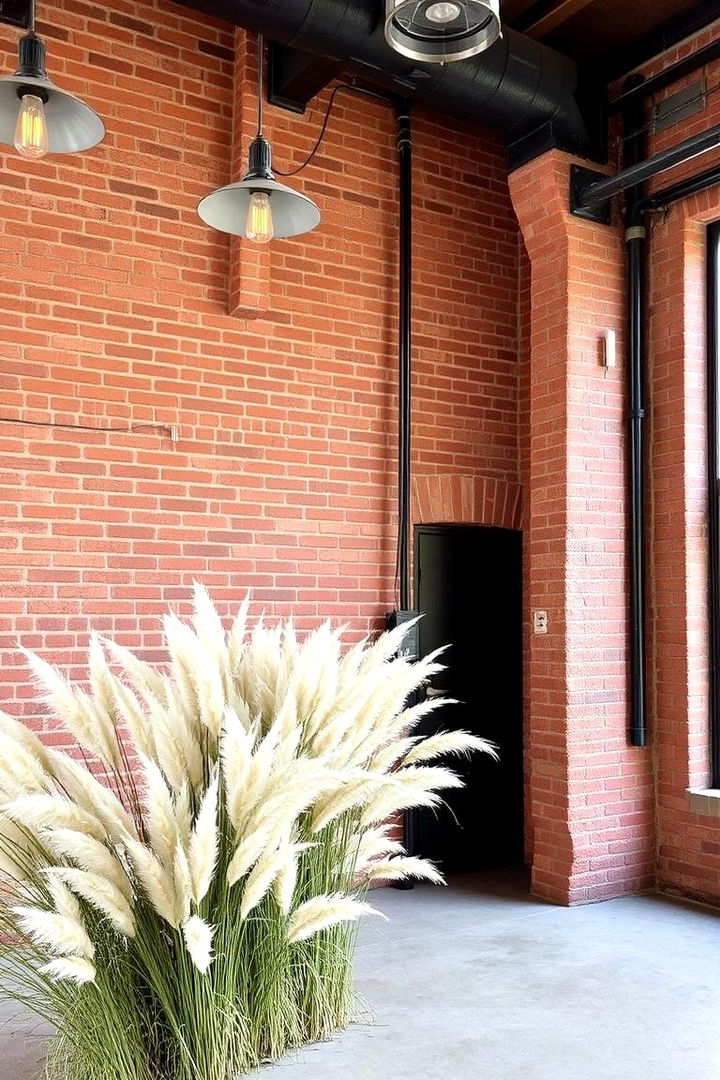 Industrial Loft Touch - 22 Pampas Grass Decor Ideas