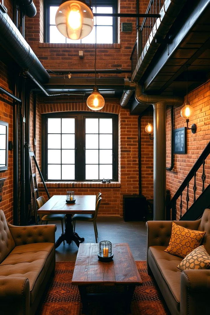 Industrial Loft Vibe - 22 basement decorating ideas