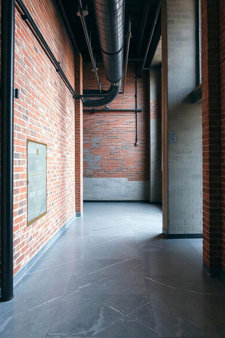 Industrial Marble Fusion - 22 Marble Floor Living Room Ideas