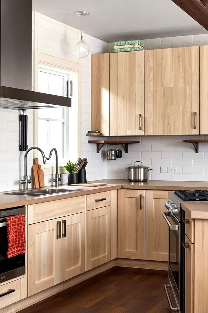 Industrial Meets Natural Elegance - 22 Kitchens With White Oak Cabinets