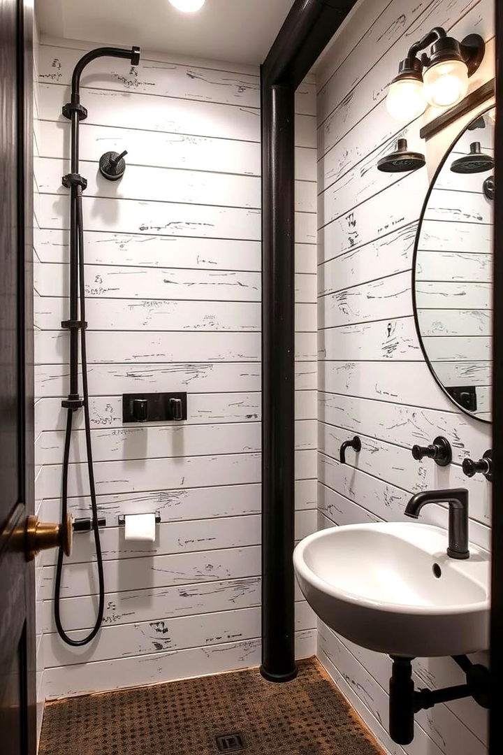 Industrial Meets Shiplap in Contemporary Spaces - 22 shiplap bathroom ideas