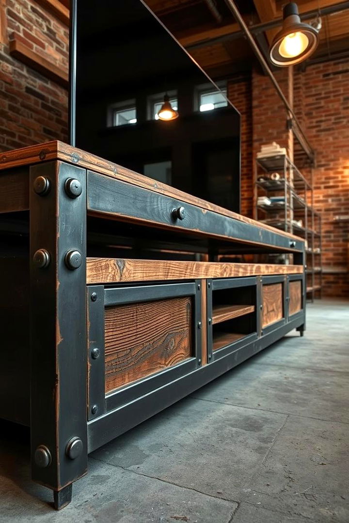 Industrial Metal Accent TV Stand - 22 Tv Stand Ideas