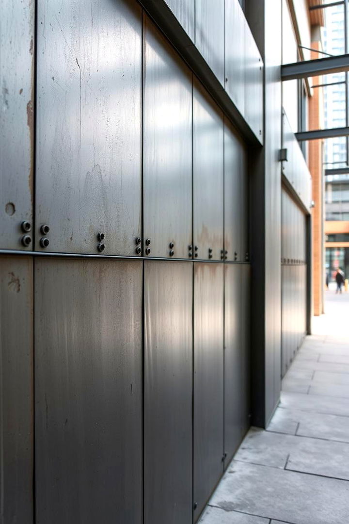 Industrial Metal Accents - 22 Half Wall Paneling Ideas