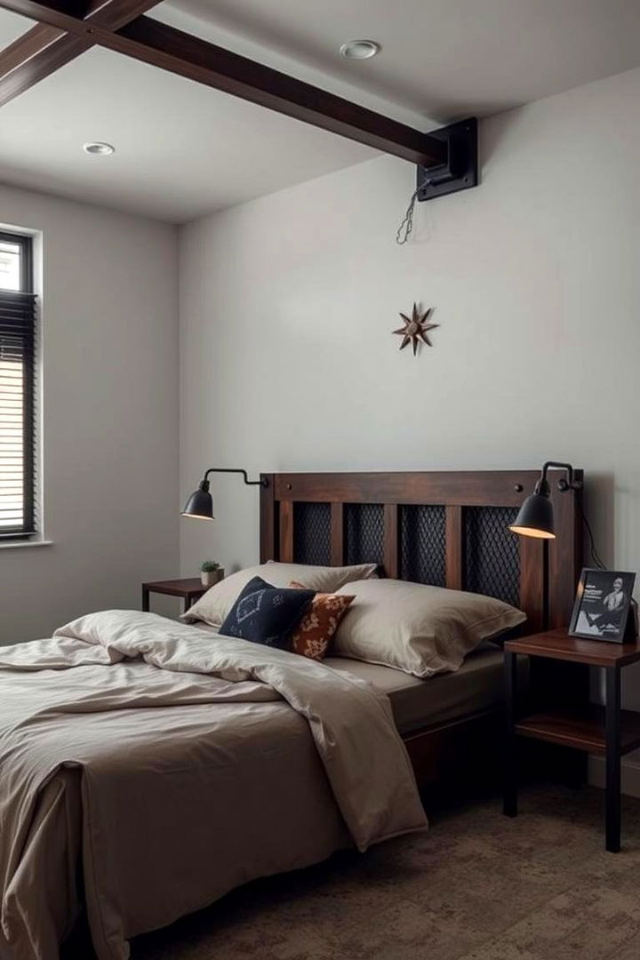 Industrial Metal Accents - 22 No Headboard Ideas