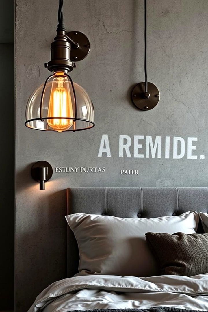Industrial Metal Accents Urban Inspired Wall Sconces - 22 Bedroom Wall Sconce Ideas