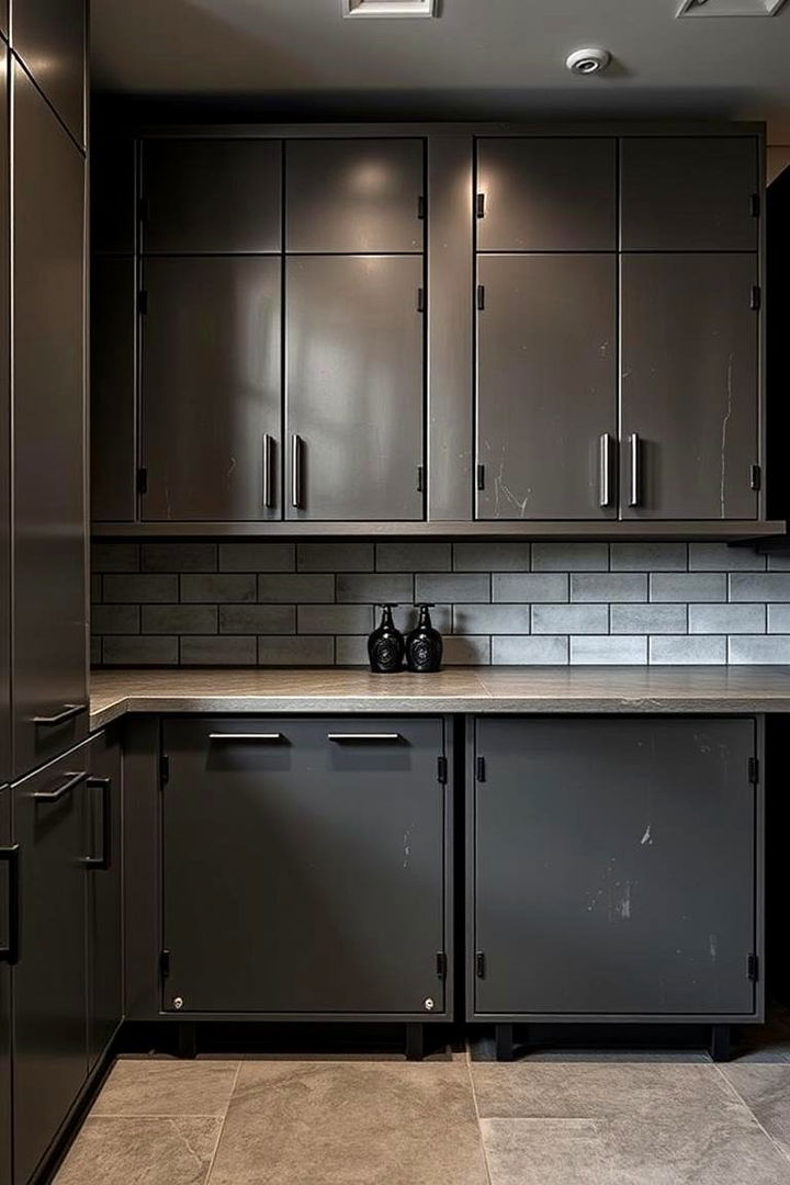 Industrial Metal Cabinets - 22 Laundry Room Cabinet Ideas