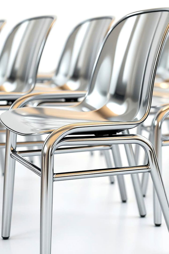 Industrial Metal Chairs - 22 Industrial Dining Room Ideas
