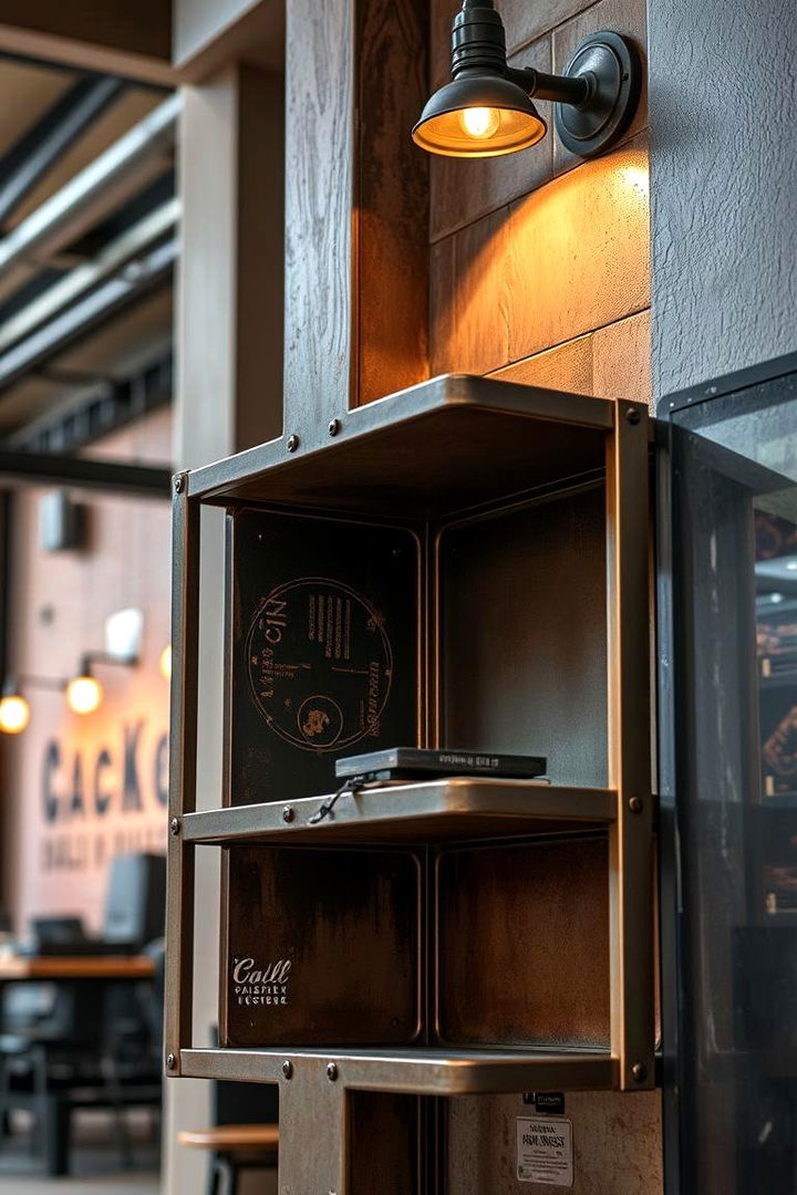 Industrial Metal Corner Shelf Style - 22 Corner Shelf Ideas