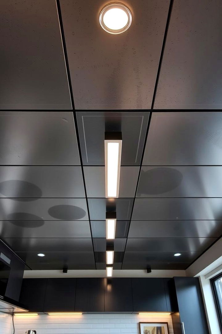 Industrial Metal Details - 22 Kitchen Ceiling Ideas