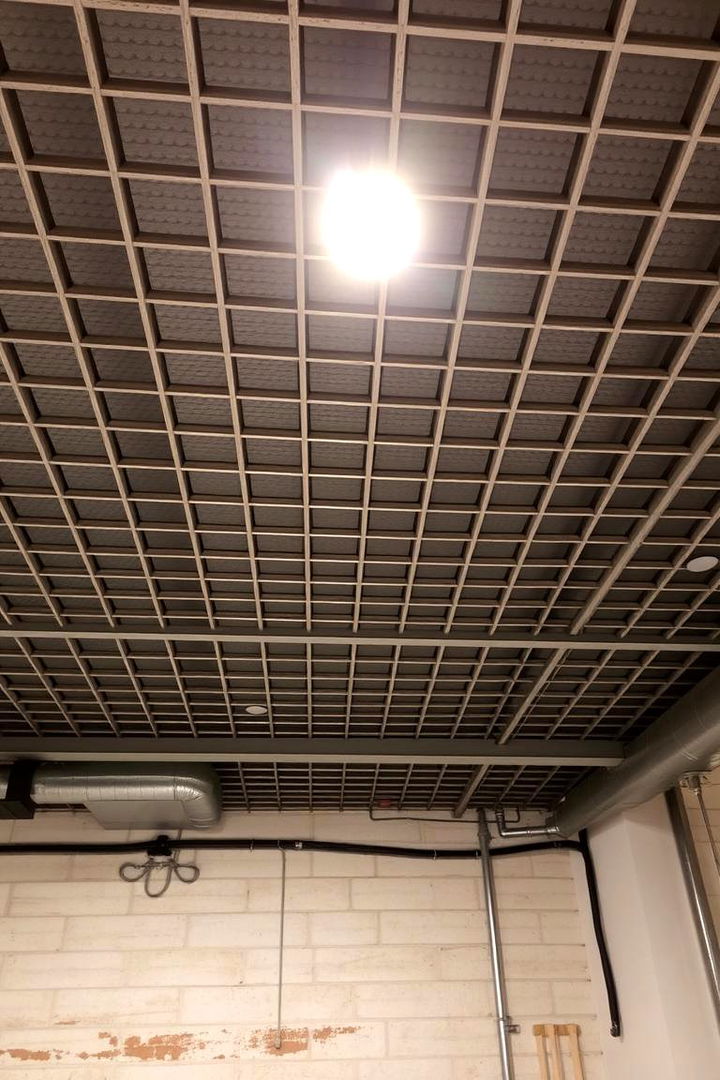 Industrial Metal Grid Systems - 22 Basement Drop Ceiling Ideas