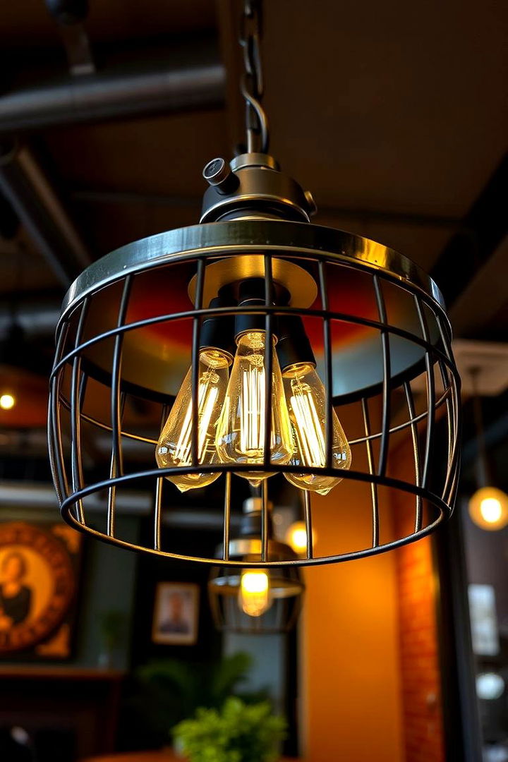 Industrial Metal Lighting - 22 Dining Room Lighting Ideas