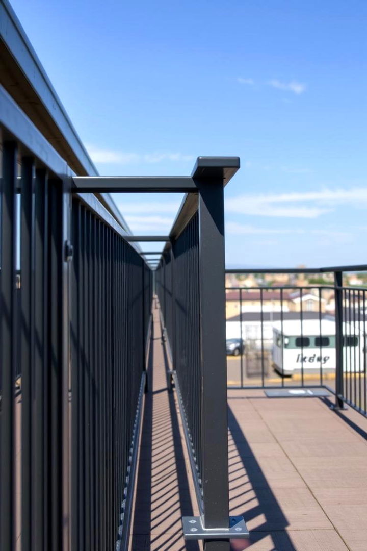 Industrial Metal Railing - 22 Deck Railing Ideas