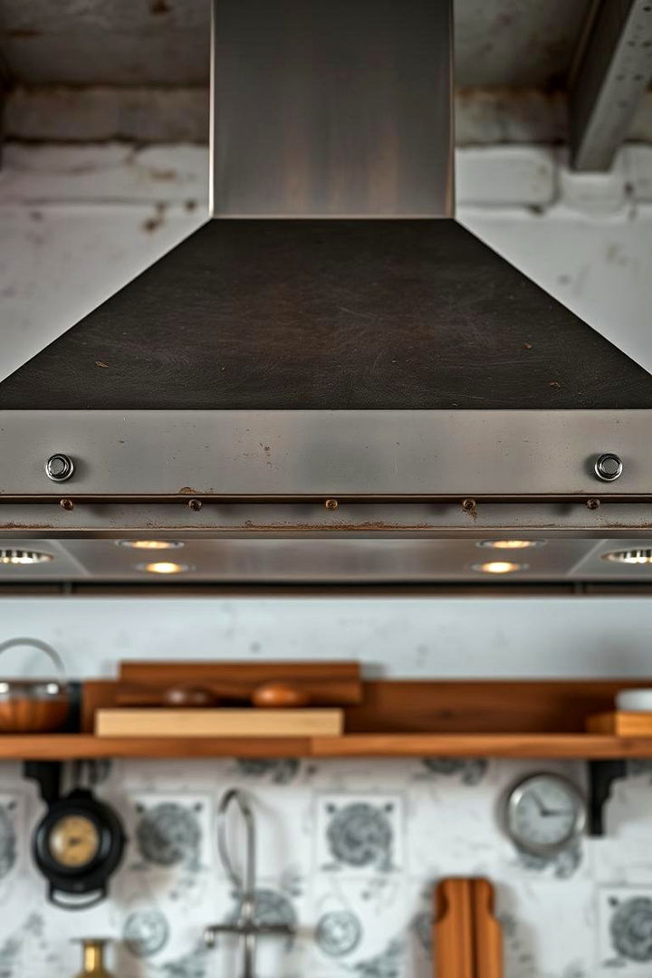 Industrial Metal Range Hood - 22 Range Hood Ideas