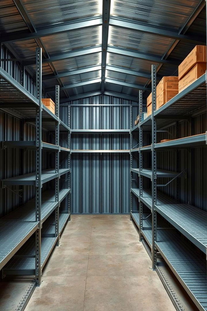 Industrial Metal Shelving - 22 Shed Shelving Ideas