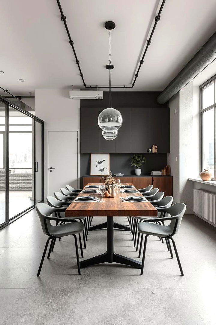 Industrial Minimalist Style - 22 Industrial Dining Room Ideas