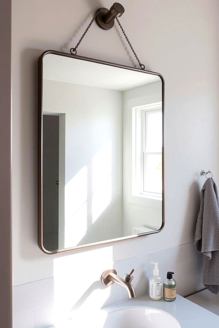 Industrial Mirrors with Distinctive Frames - 22 Industrial Bathroom Ideas