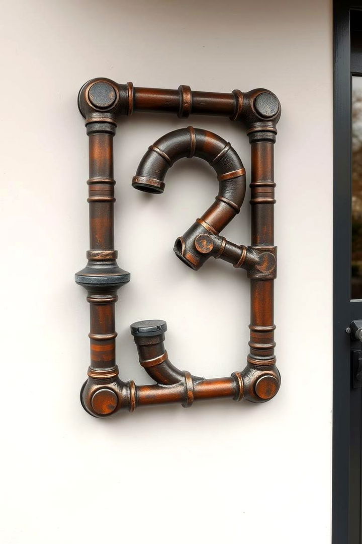Industrial Pipe Numbers - 22 House Number Ideas