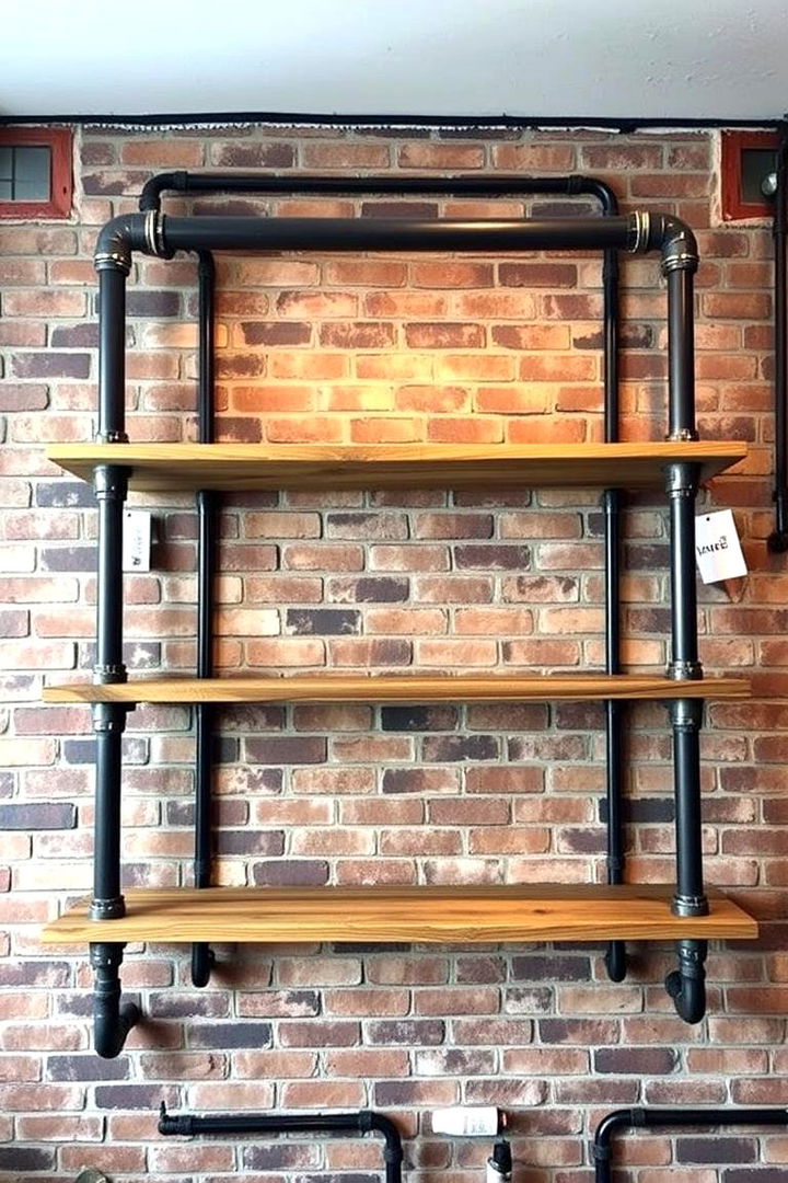 Industrial Pipe Shelving Systems - 22 Wall Storage Ideas