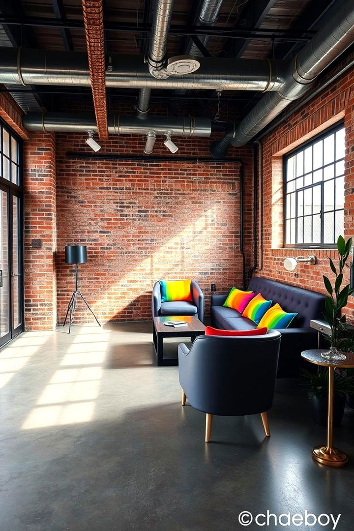 Industrial Rainbow Fusion - 22 Rainbow Bedroom Ideas