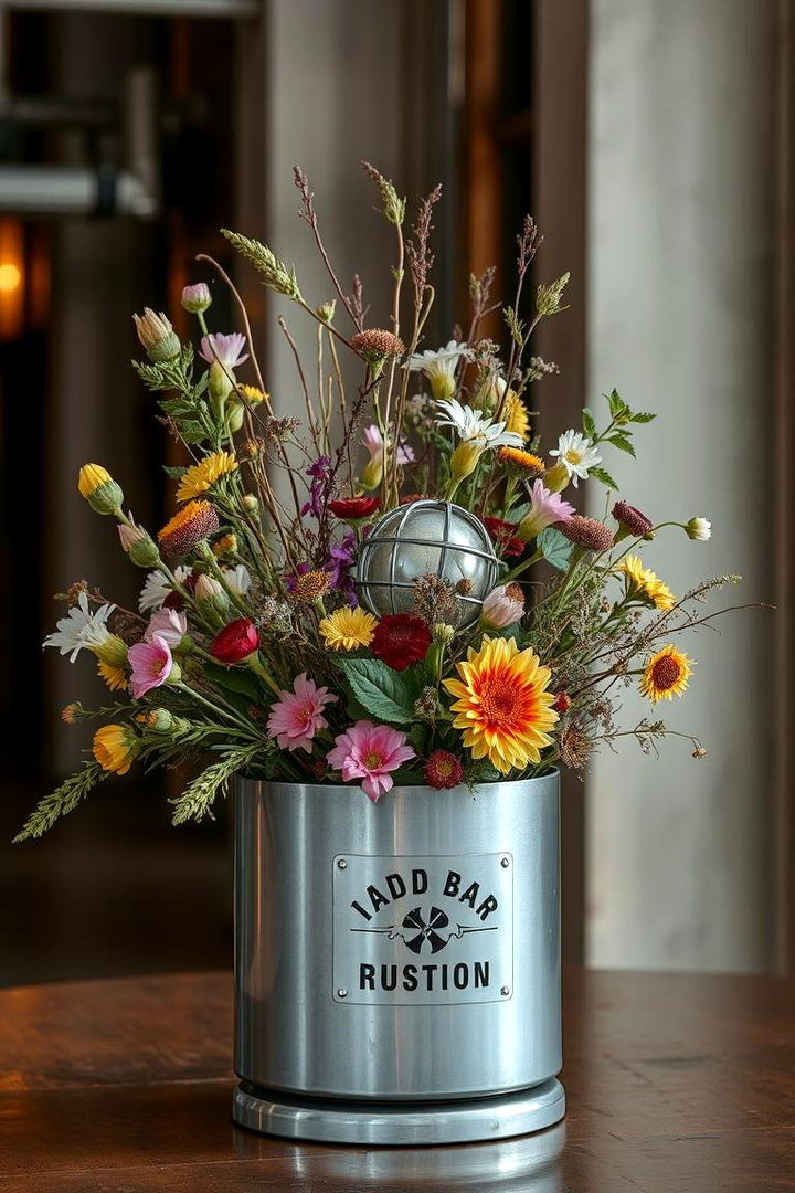 Industrial Rustic Fusion - 22 Rustic Wedding Centerpieces