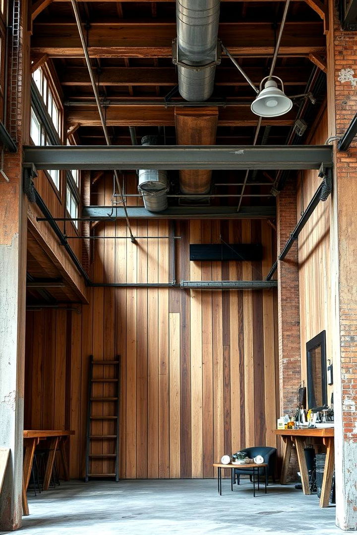 Industrial Shiplap Fusion - 22 Shiplap Ceiling Ideas