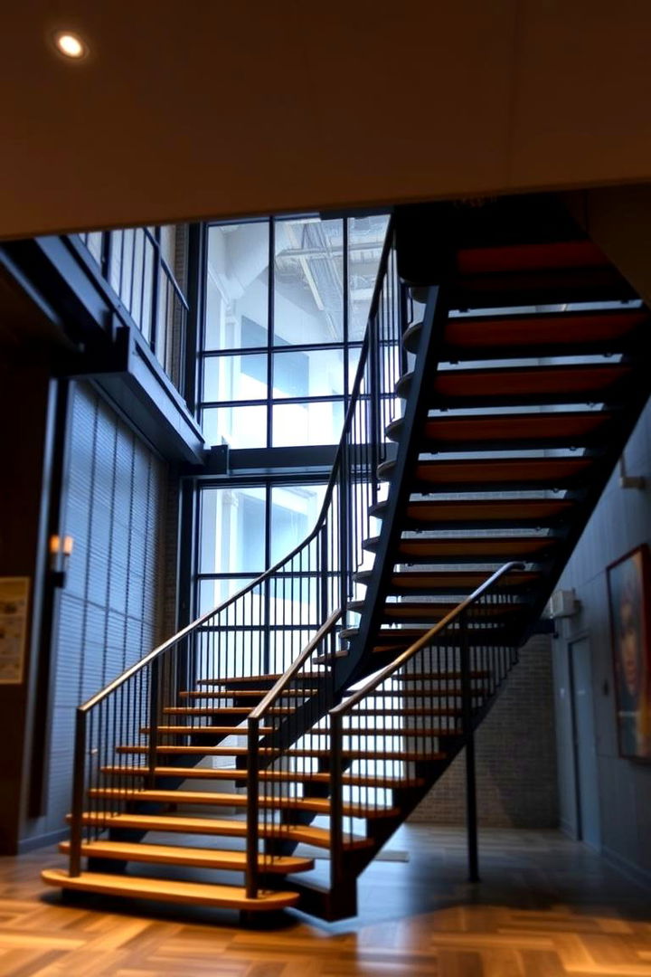 Industrial Statement Staircases - 22 Industrial Decor Ideas