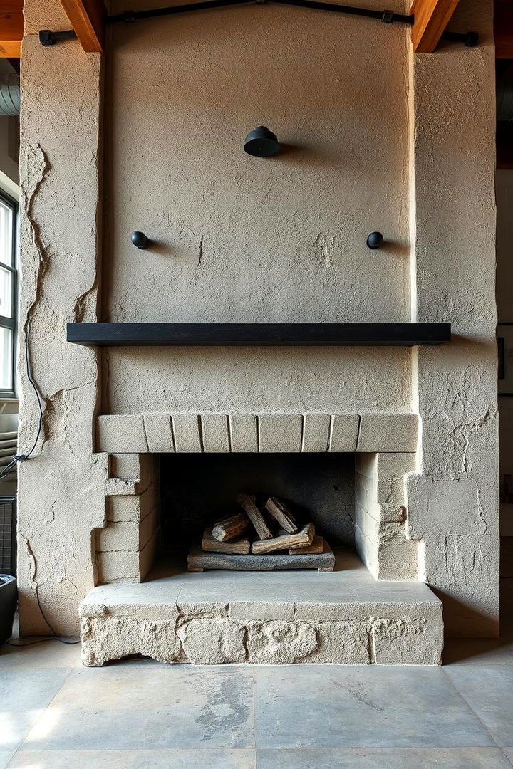Industrial Stucco Ambiance - 22 Stucco Fireplace Ideas