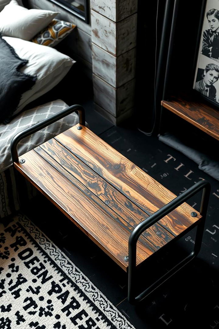 Industrial Style Bench - 22 Bedroom Bench Ideas