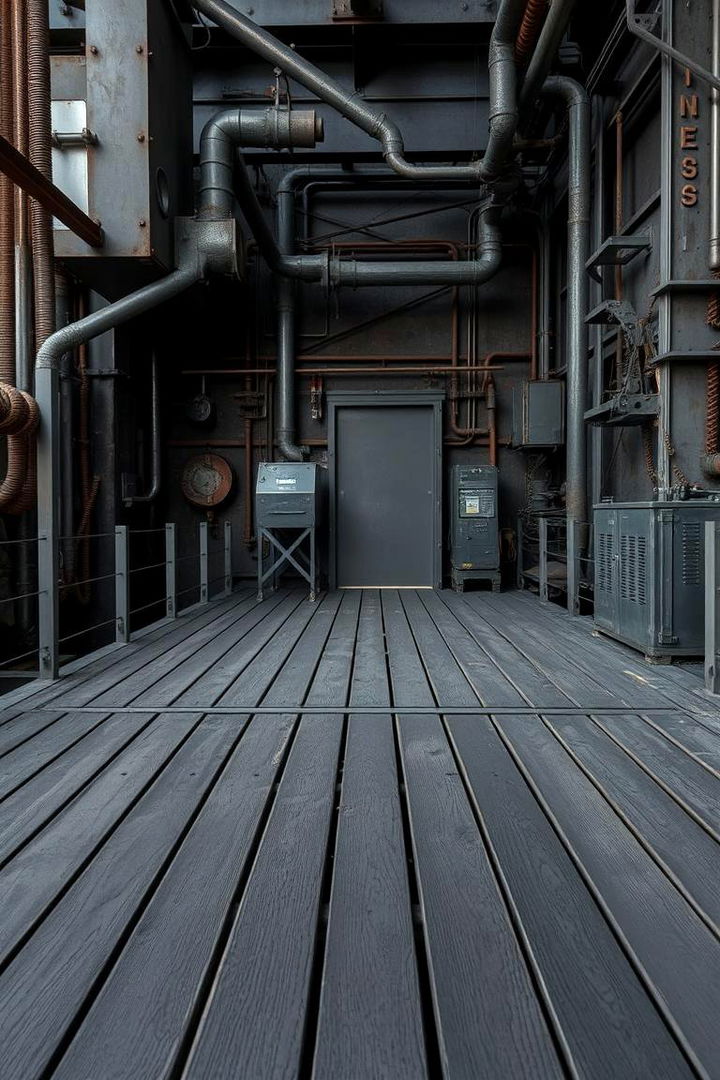 Industrial Style Black Deck - 22 Black Deck Ideas