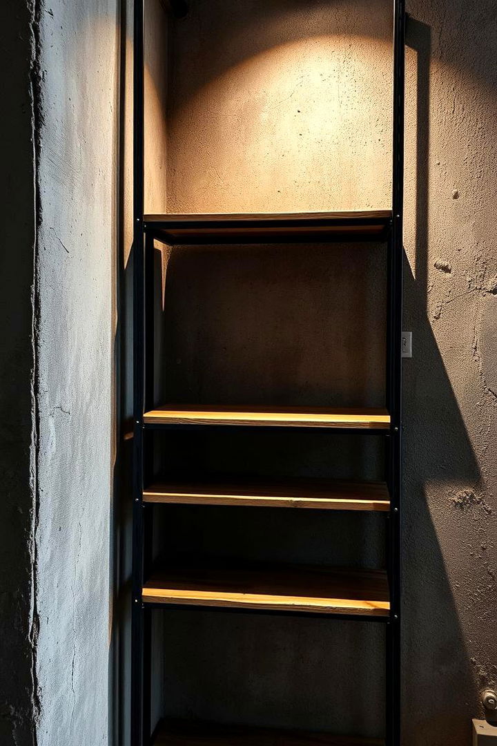 Industrial Style Corner Shelf - 22 Corner Bookshelf Ideas