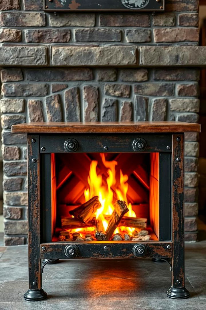 Industrial Style Fireplace Benches - 22 Fireplace Bench Ideas