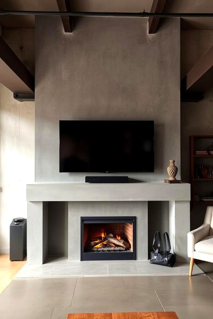 Industrial Style Installation - 22 Tv Over Fireplace Ideas