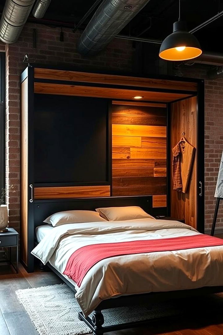 Industrial Style Murphy Bed - 22 Murphy Bed Ideas
