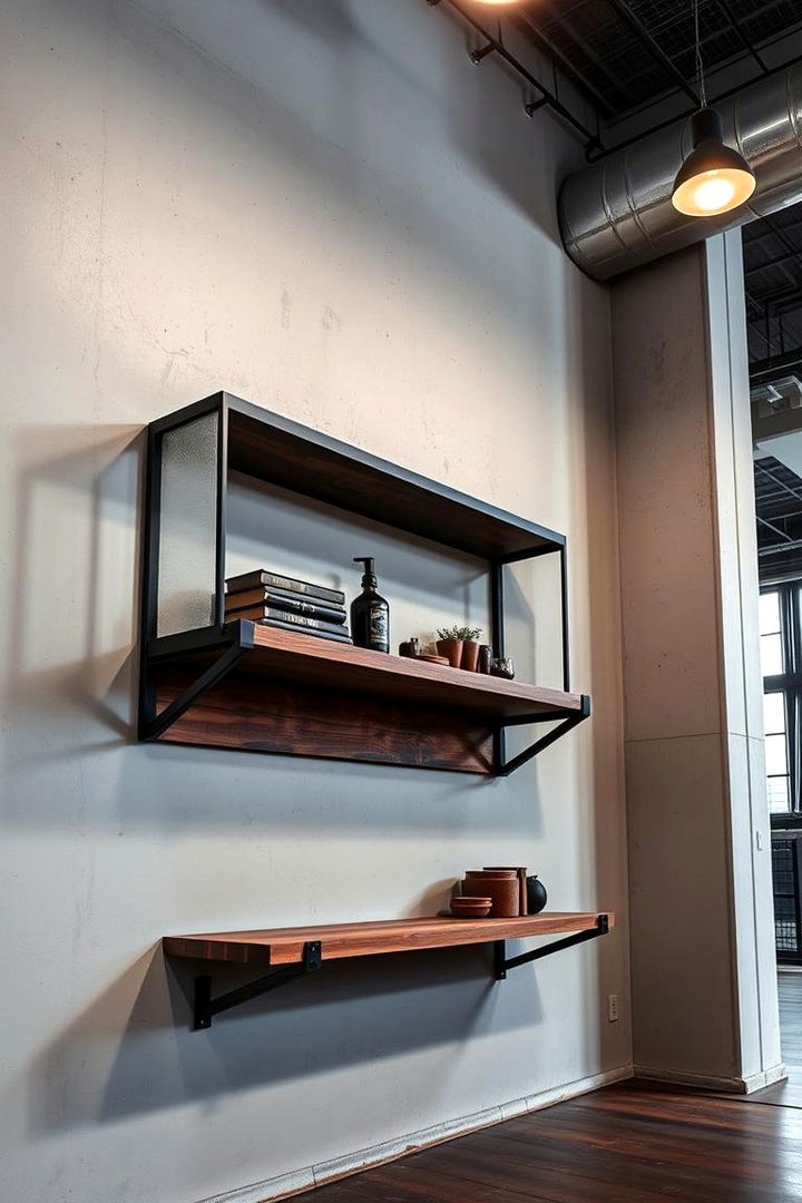 Industrial Style Niche Shelving - 22 Wall Niche Ideas