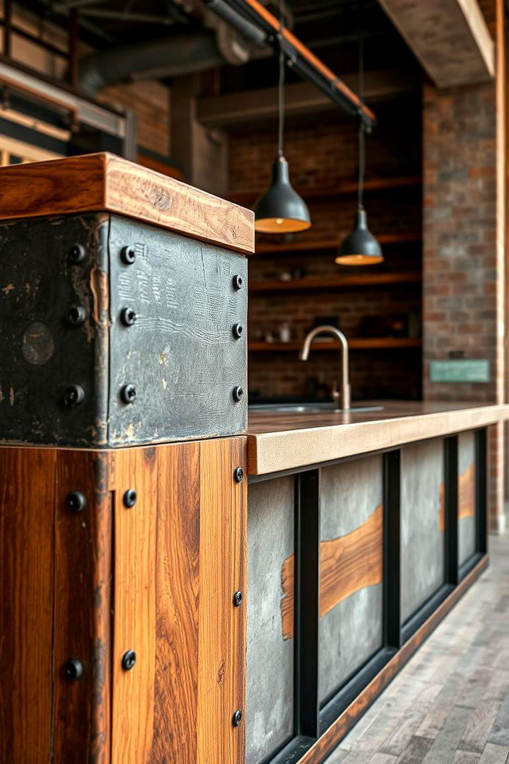 Industrial Style Peninsula - 22 Kitchen Peninsula Ideas