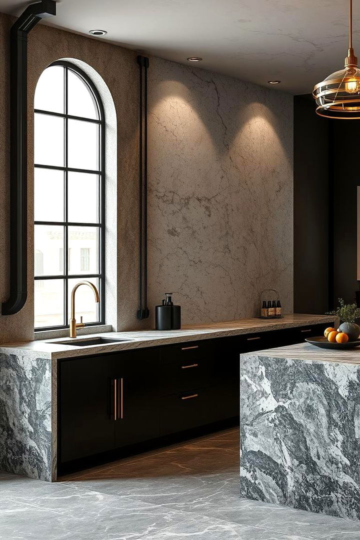 Industrial Style Quartz Look - 22 Quartz Fireplace Surround Ideas