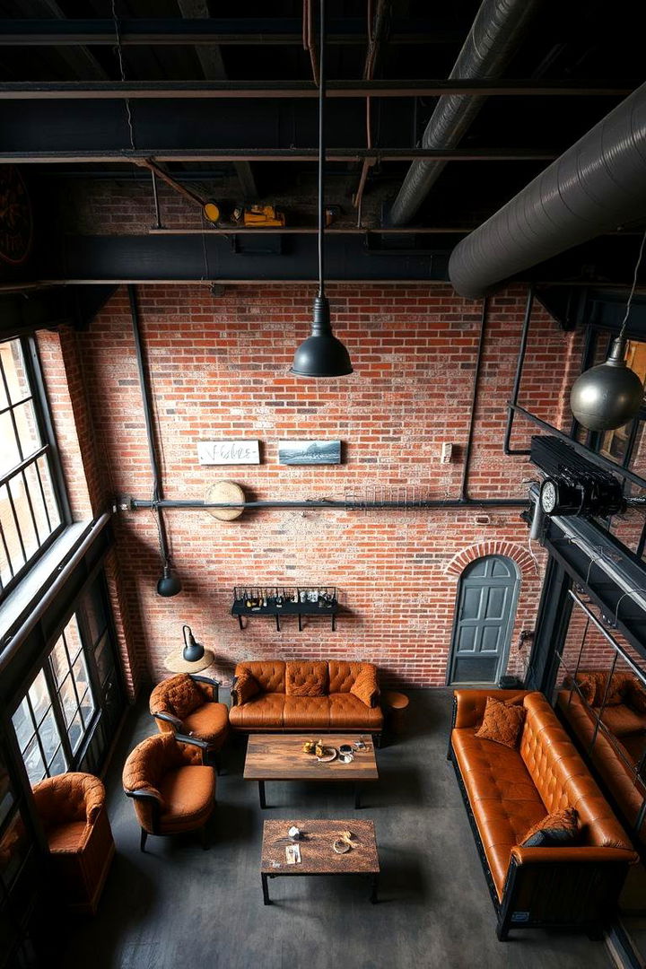 Industrial Touch Elements - 22 Black Living Room Ideas